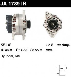 Купить генератор JA1789IR для Hyundai, KIA